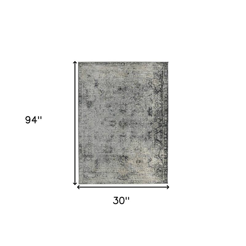 HomeRoots Floral Medallion Transitional Rectangle Area Rug