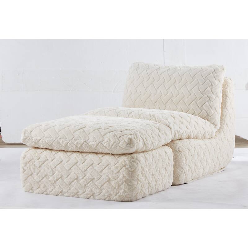 Liyasi Full Compression sofa chair with swivel add Ottoman