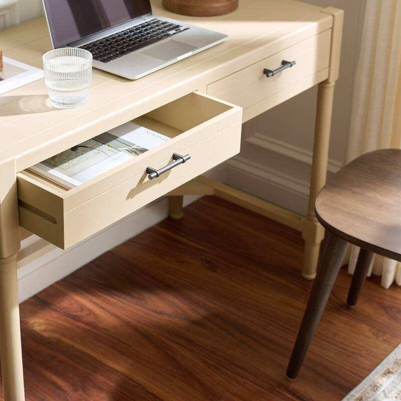 SAFAVIEH Zennure White Washed Grey Writing Desk