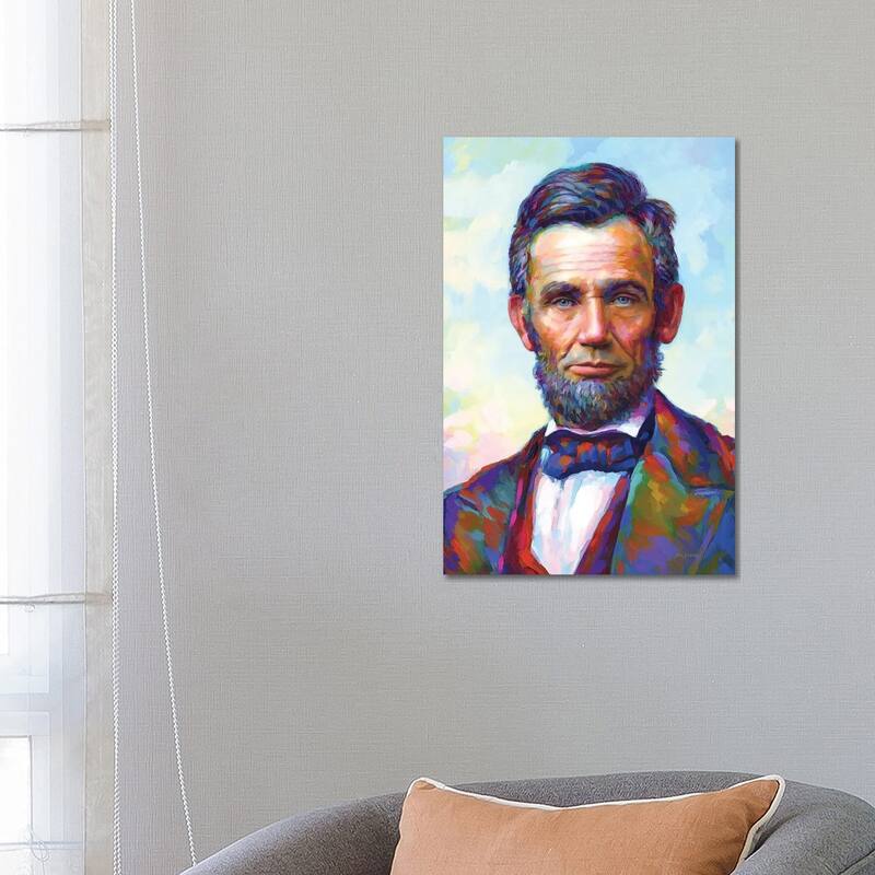iCanvas "Abraham Lincoln II" by Leon Devenice Canvas Print - 26x18x1.5