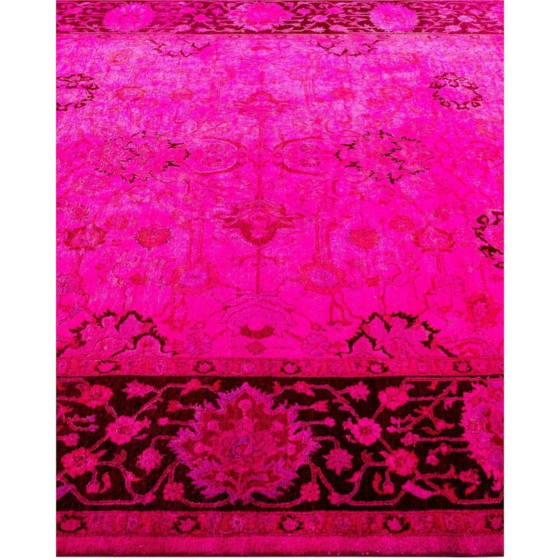 Contemporary Overdyed Wool Hand Knotted Area Rug - 6' 2" x 9' 1"