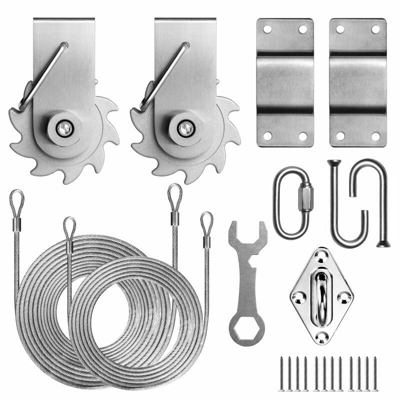 ColourTreeUSA Right Triangle Sun Shade Sail HDPE with Winch Hardware Installation Kit