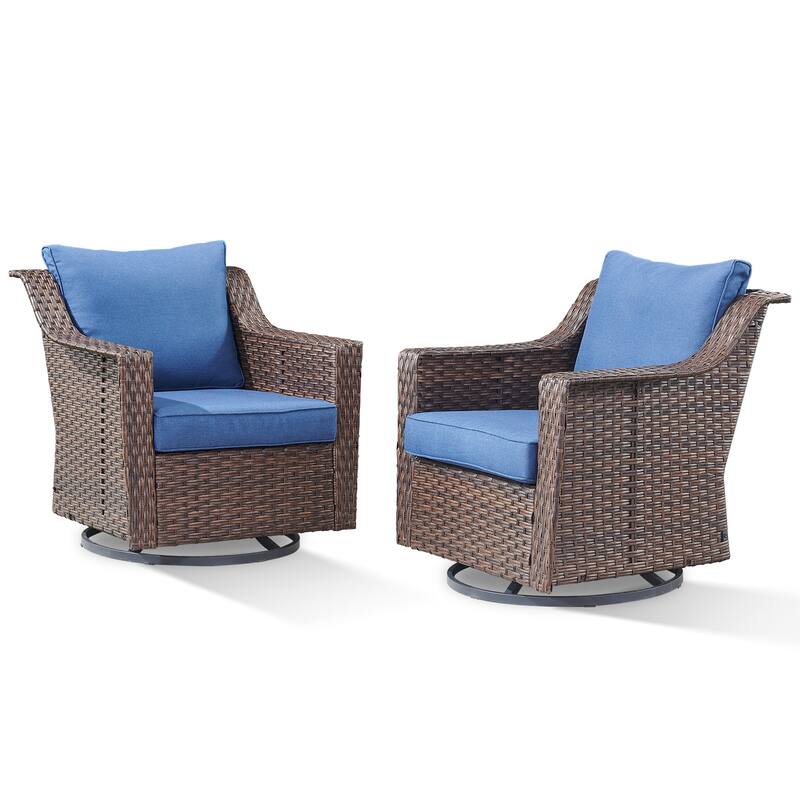 Wicker Outdoor Swivel Rocker Patio Chairs