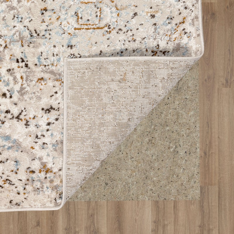 Mohawk Home Paris Floral Ornamental Medallion Woven Area Rug