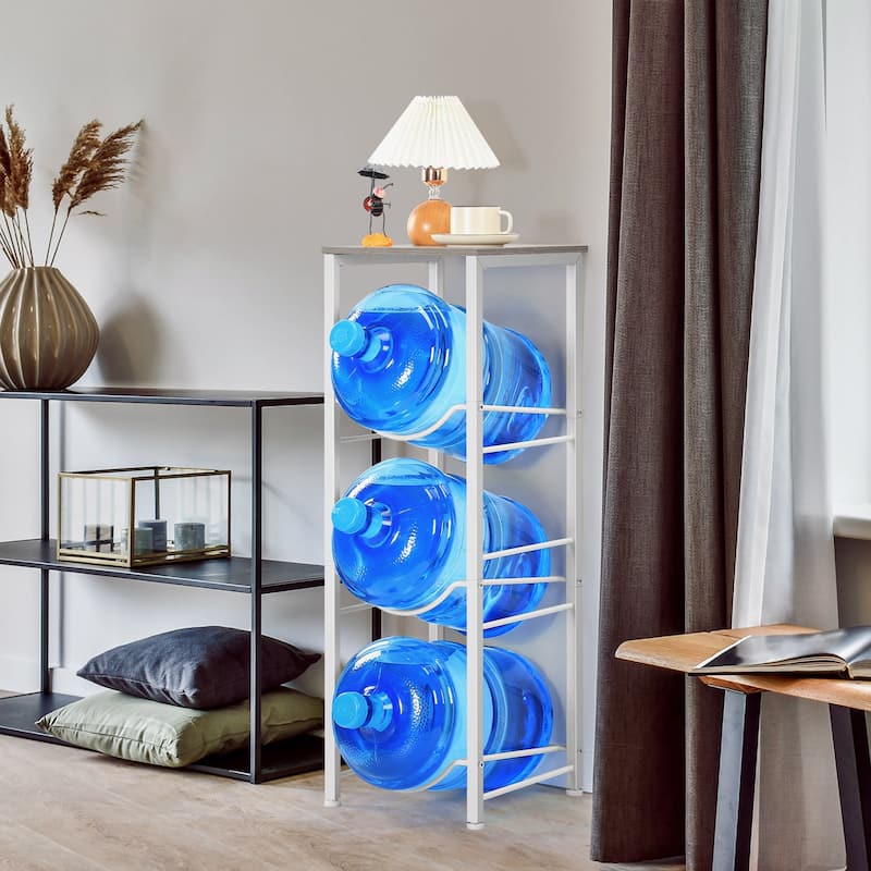 Water Bottle Holder Organizer 5 Gallon Water Jug Holder with Shelves