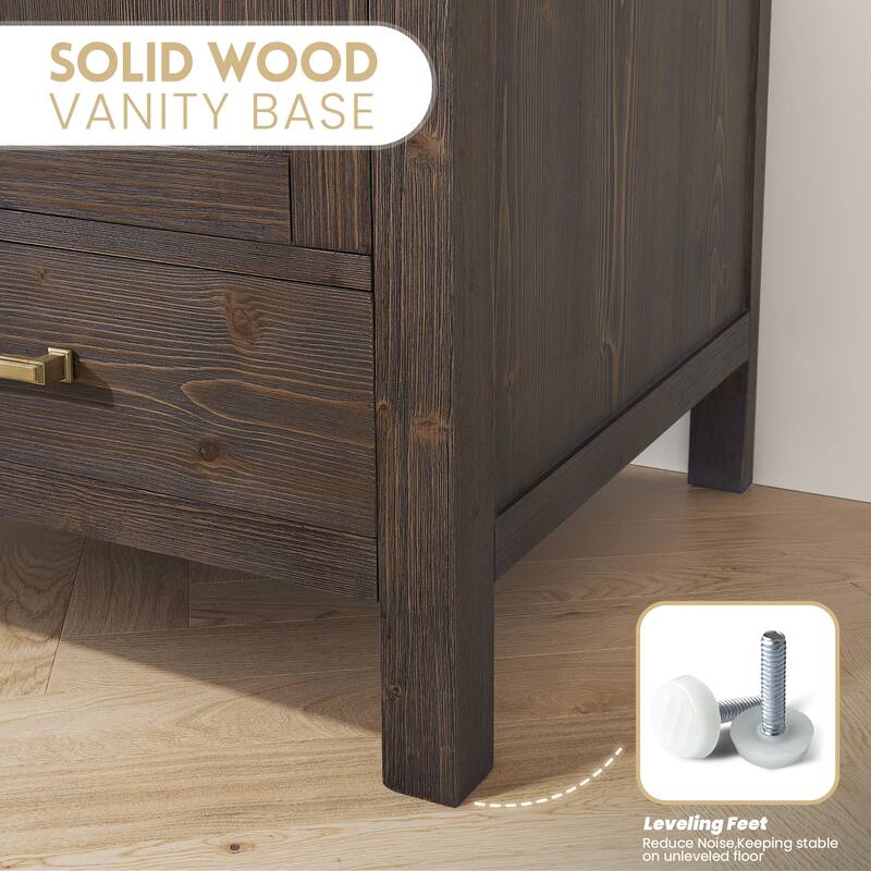 Shannon Bath Vanity with Composite Stone Countertop and Mirror