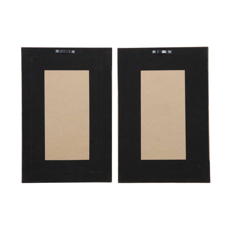 Wooden Floral Shadow Box - Set of 2 White - Roche River Decor