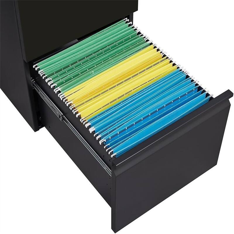 2-Drawer Mobile File Cabinet with Lock - 17"D x 24"W x 15"H