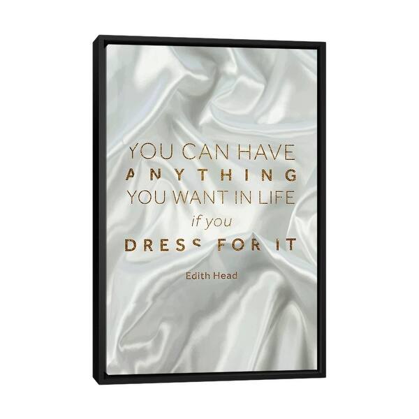 slide 2 of 9, iCanvas "Edith Head Quote" by Alexandre Venancio Framed Canvas Print Black - 40x26