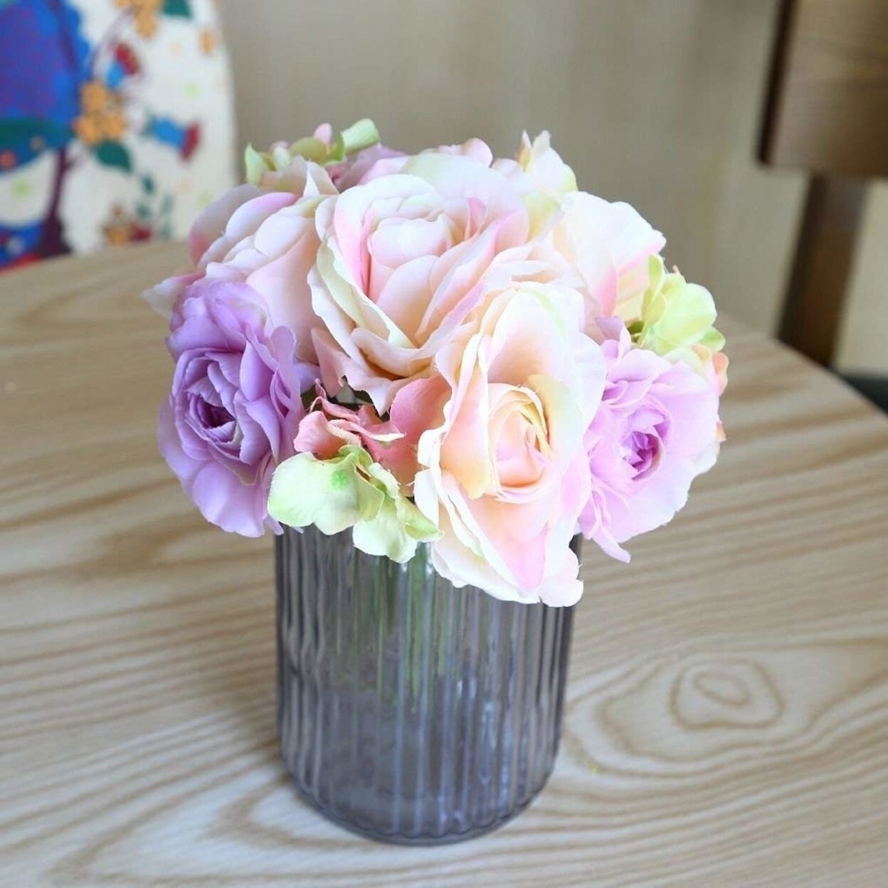 Shop Adolingo Artificial Flowers Hydrangea Roses Fake Silk Flowers