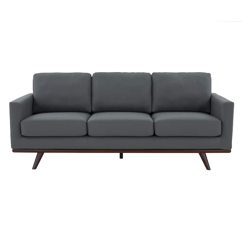 Chester 3 Seater Mid-Century Modern Leather or Mesh Sofa Couch With Birch Wood Frame Armchair for Living Room Bedroom and Office