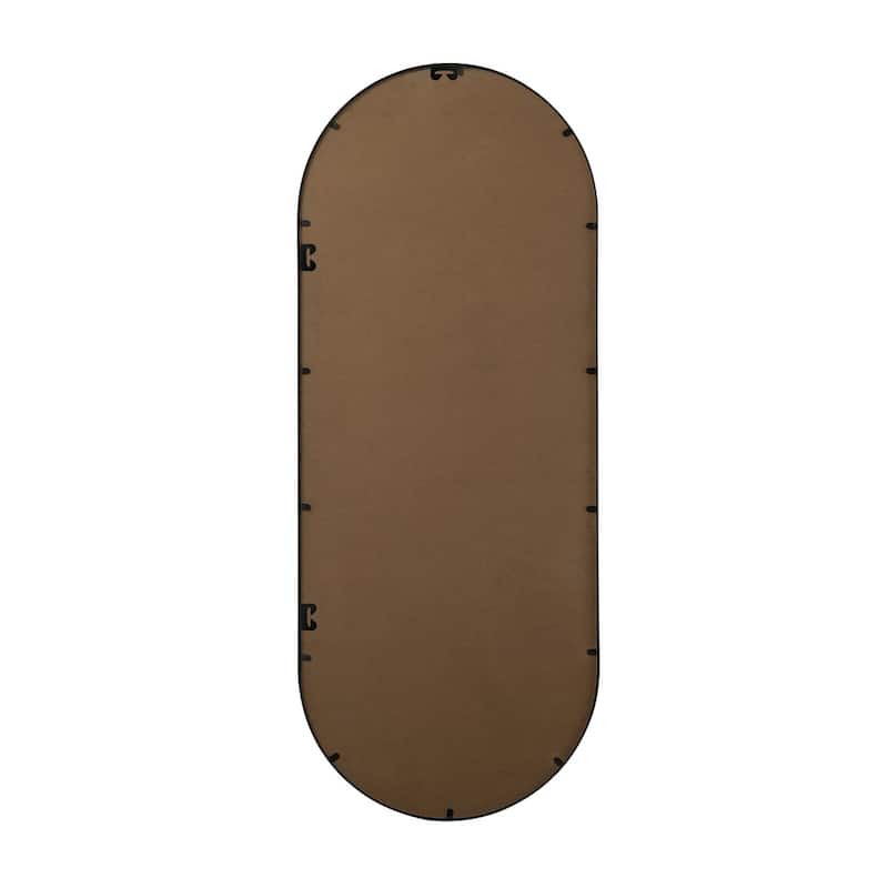 Indigo Home Metal Frame Oval Mirror 24x60 Inch