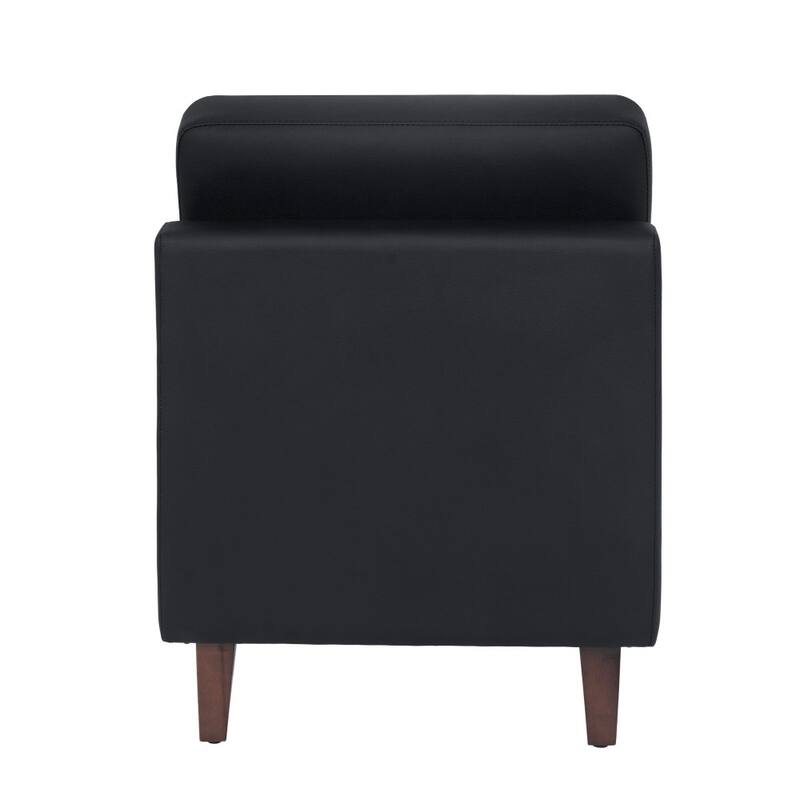 Commercial Modular Armless Middle Chair with Solid Wood Legs - 28.25"W x 31.5"D x 31.75"H