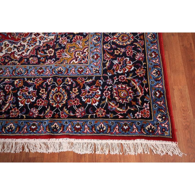 Traditional Red Kashan Turkish Rug Machine Made Home Decor Carpet - 9'8" x 12'6"