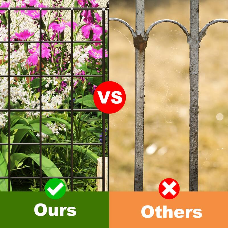 Landscape Wrought Wire Border Folding Patio Fences Flower Bed Fencing