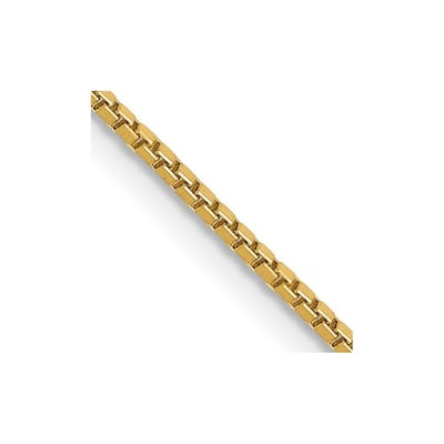 Curata 14k Yellow Gold Solid 1.05mm Box Chain Necklace (Lobster) Options: 16 18 20