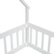 preview thumbnail 54 of 52, Twin Floor House Bed with Fence,Guardrails
