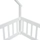 preview thumbnail 54 of 52, Wood House-Shaped Twin Floor House Bed with Fence,Guardrails,Kids and Baby