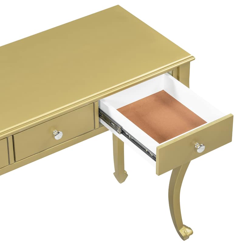 Bedroom Makeup Vanity with 3-Drawer,Dressing Table with Mirror