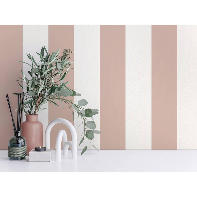 Fine Decor Tavish Light Pink Stripe Wallpaper