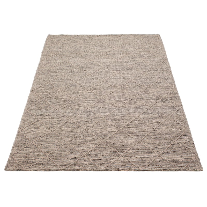 ECARPETGALLERY Braid weave Sienna Brown Wool Rug - 5'10 x 8'10