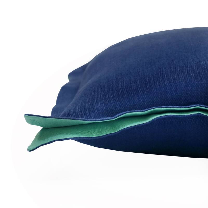 Sevita Hand-Woven Solid Linen Throw Pillow, 20" x 20"