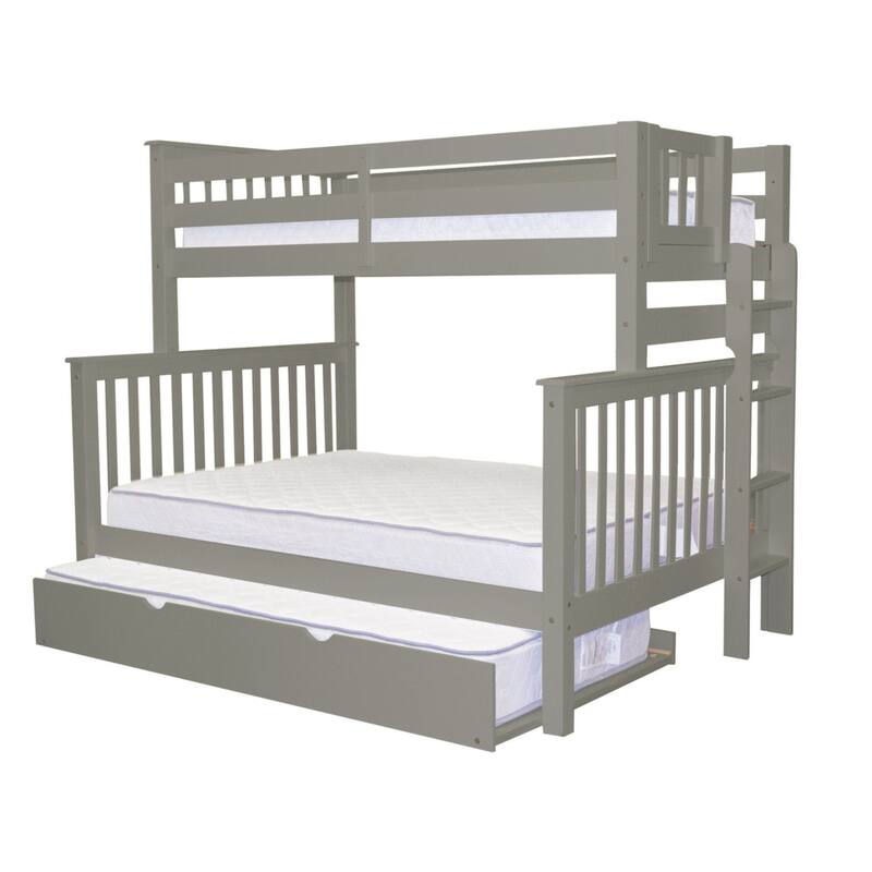 Taylor & Olive Trillium Twin over Full Stairway Bunk Bed, Twin Trundle