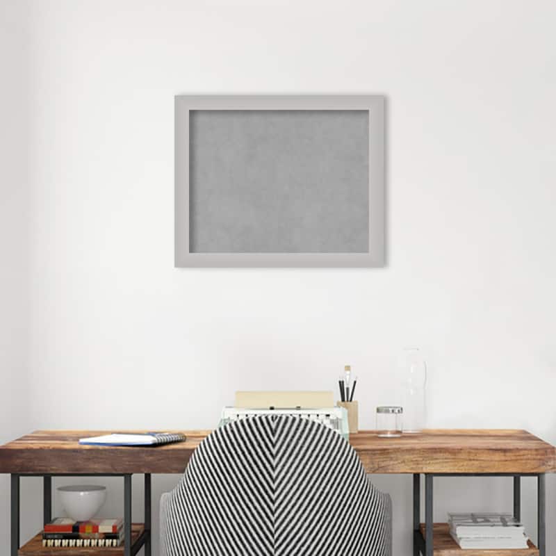 Amanti Art Low Luster Silver Framed Magnetic Board