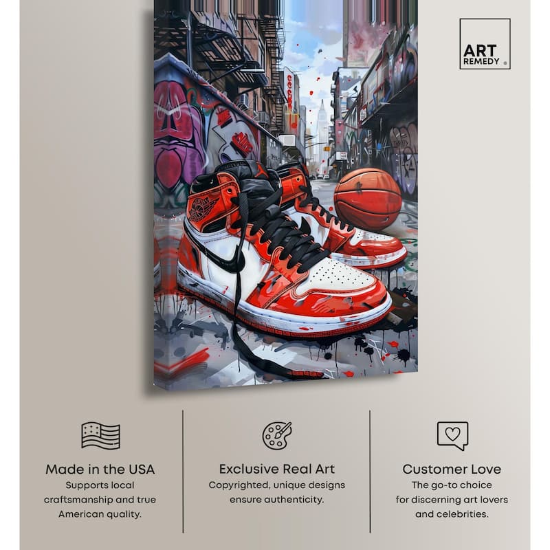 Streetwise Sneakers Canvas by Art Remedy, Gallery Wrapped