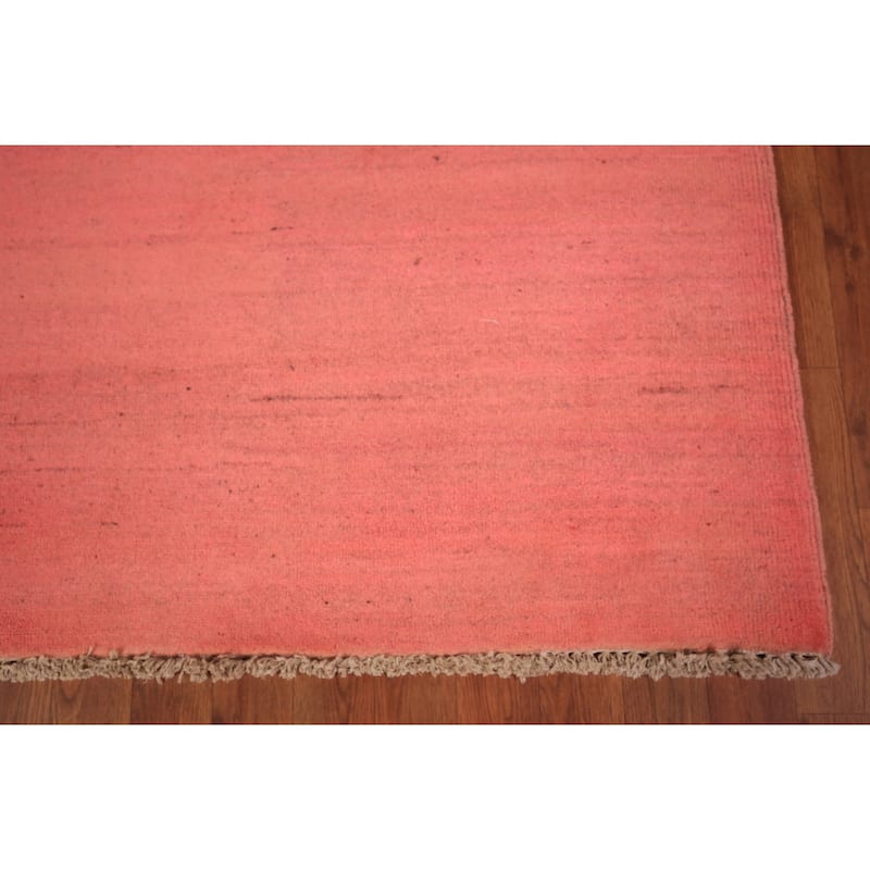 Pink Gabbeh Modern Area Rug Handmade Wool Carpet - 6'6" x 9'9"