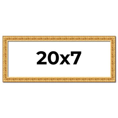 20x7 Frame Gold Real Wood Picture Frame Width 1 inches | Interior