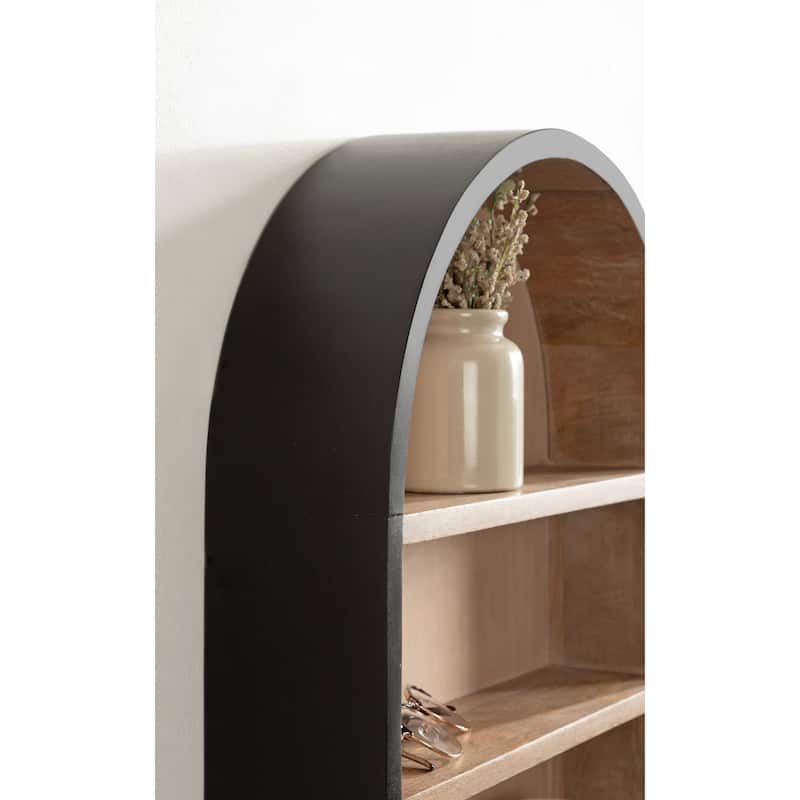 Kate and Laurel Hutton Wood Capsule Wall Shelf