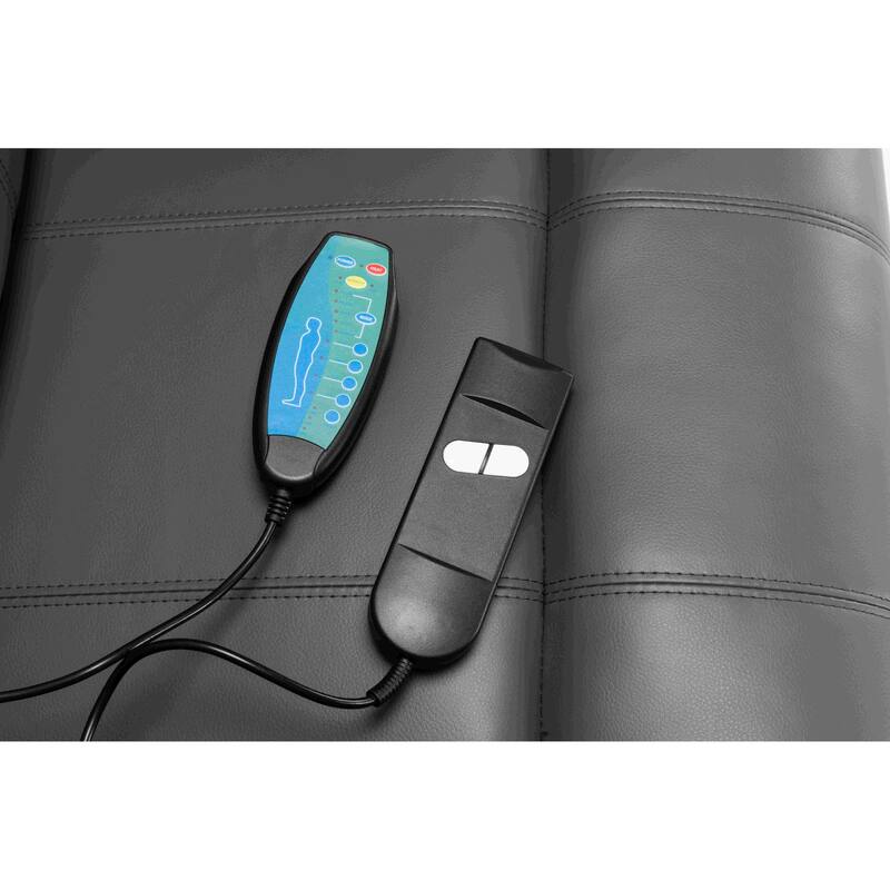 Faux Leather Power Lift Recliner Chair, Heat and Massage by Remote Control