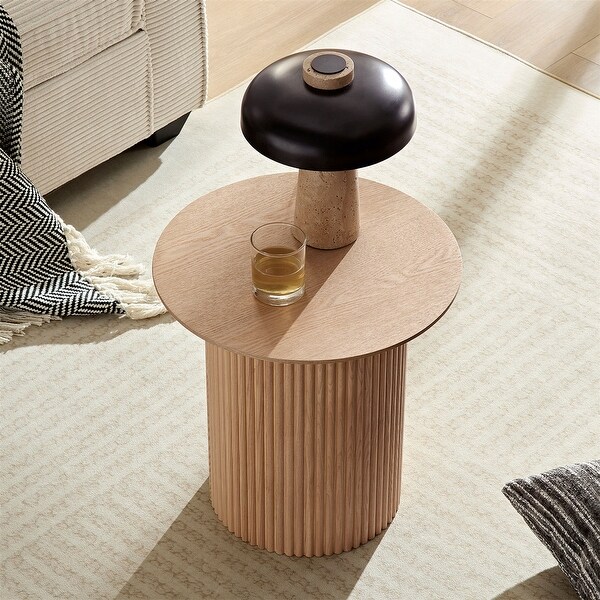 フェンディ ballet small table Amazon.com: YuanDesign 17.71 inch Round Fluted Side Table Circle