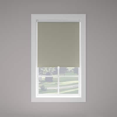 Beige Blackout Roller Shade Cordless 74 in. L (Custom Widths Available)