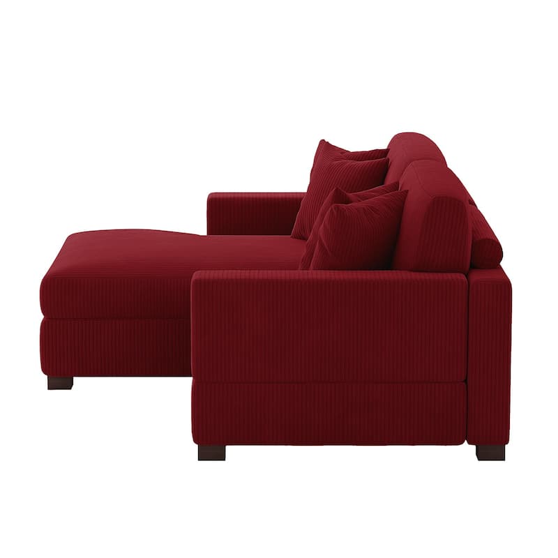 Oversized L-shaped Modular Sectional Sofa with Chaise Lounge