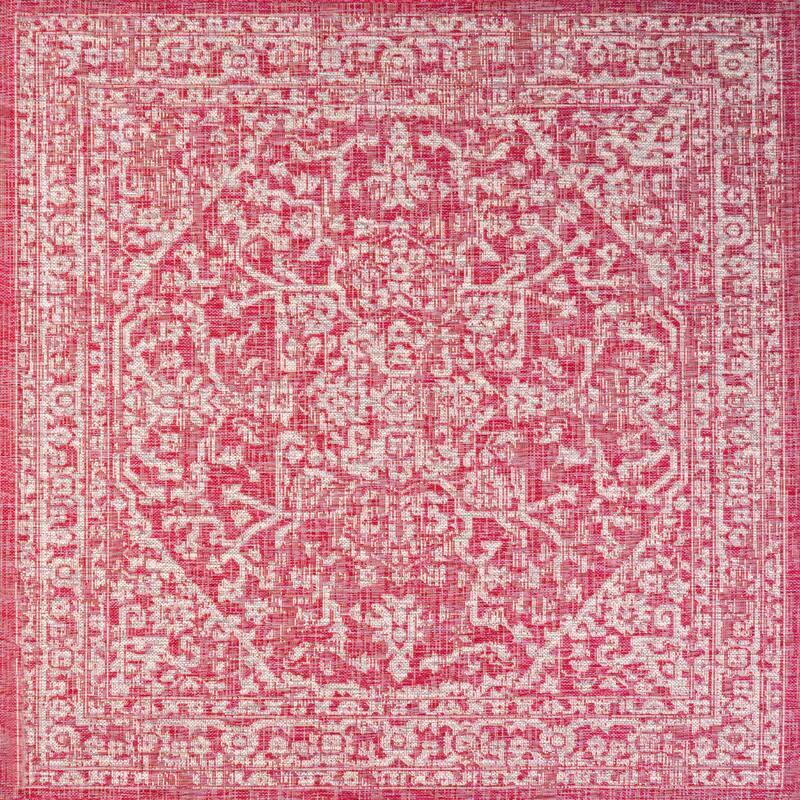JONATHAN Y Medallion Textured Weave Indoor/Outdoor Area Rug