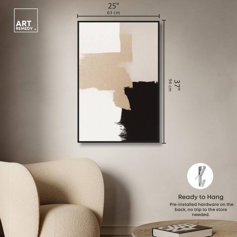 Beige and Black II Canvas by Art Remedy