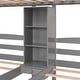 preview thumbnail 15 of 13, Triple Bunk Bed with Storage Drawers and Staircase, Grey