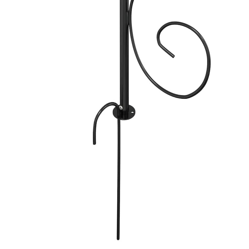 vidaXL Garden Arch Black Powder-Coated Steel Ø70.9x100.4 in Durable