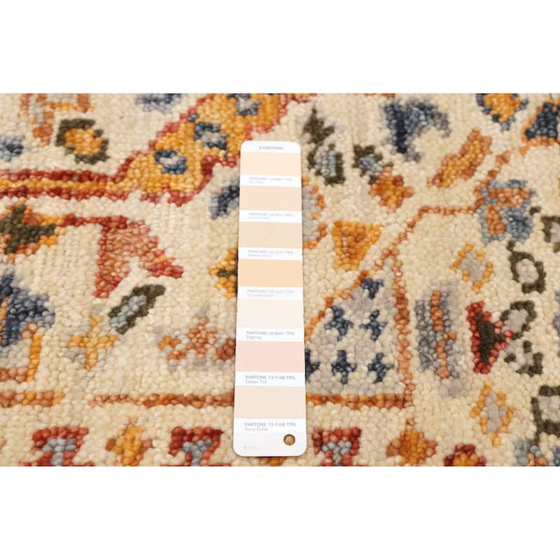 ECARPETGALLERY Hand-knotted Mamluk Ivory Wool Rug - 8'0 x 10'2