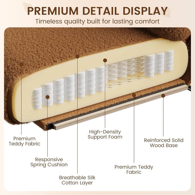 Modern Accent Chair with Metal Frame and Spring Foam Cushion