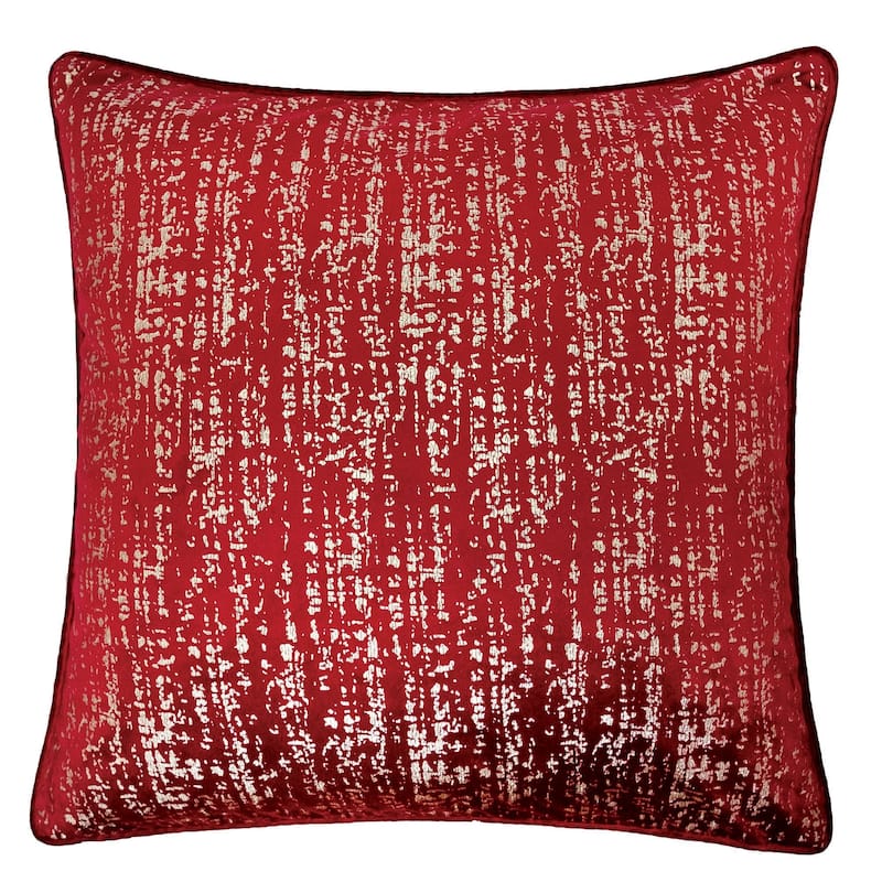 Purviance Contemporary Fabric Textured Feather Accent Pillows by Silver Orchid (Set of 2)