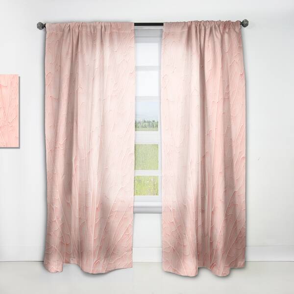 slide 1 of 7, Designart 'Living Coral Pink' Mid-CenturyCurtain Single Panel