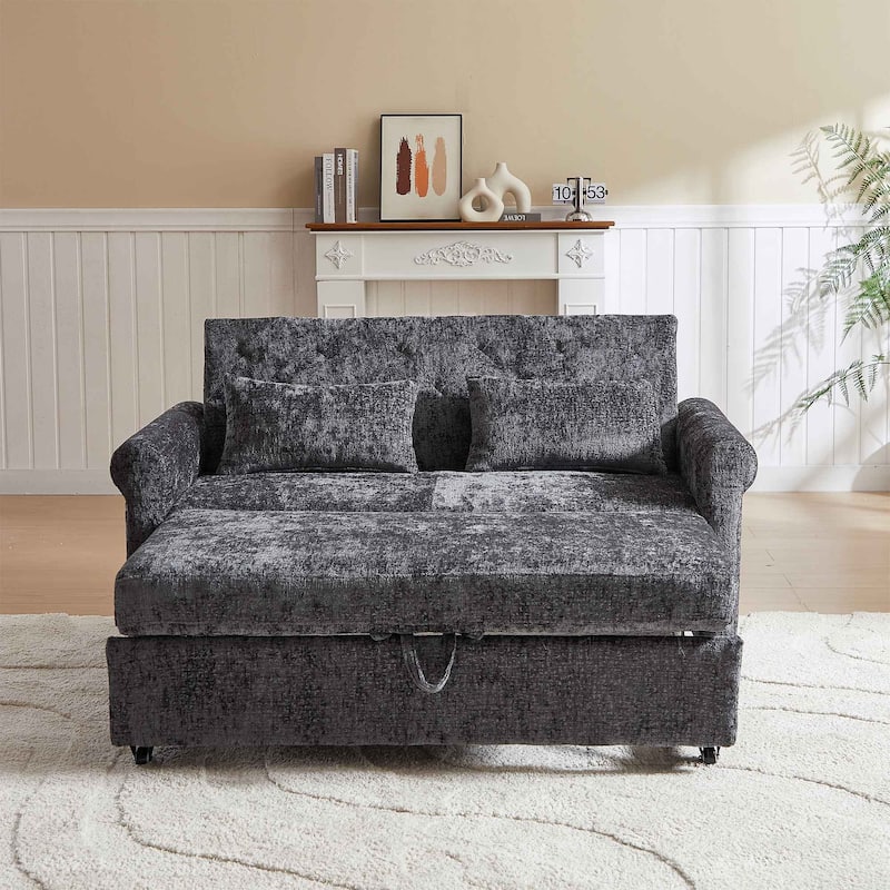 58.27 "cushioned sofa bed with adjustable backrest