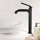 preview thumbnail 15 of 39, 9-12" H Solid Brass Single Handle Bathroom Sink Faucet Matte Black-vessel