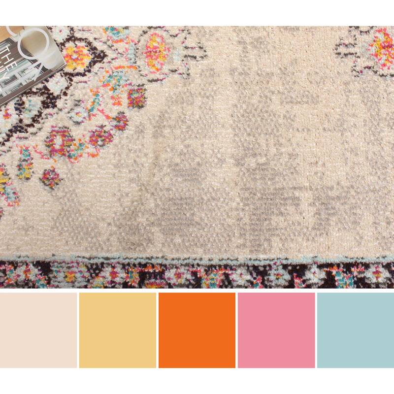 ECARPETGALLERY Machine Made Lea Ivory Area Rug
