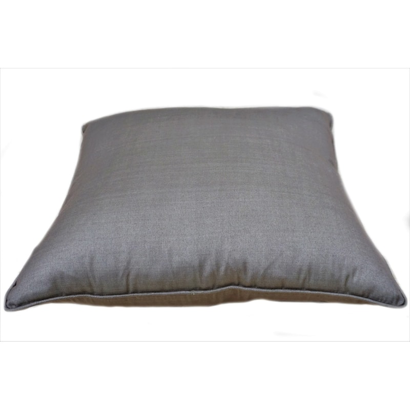 Home&Manor Premium Silk Throw Pillow 18" Beige