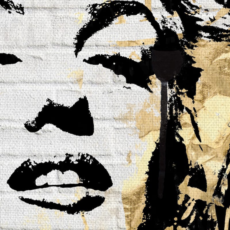 Marilyn in Gold by Belle Maison Canvas Art Print