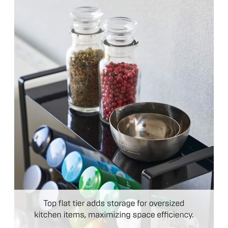 Yamazaki Home Four-Tier Slim Spice Rack, Steel - L 3.74 x W 9.45 x H 10.51 inches